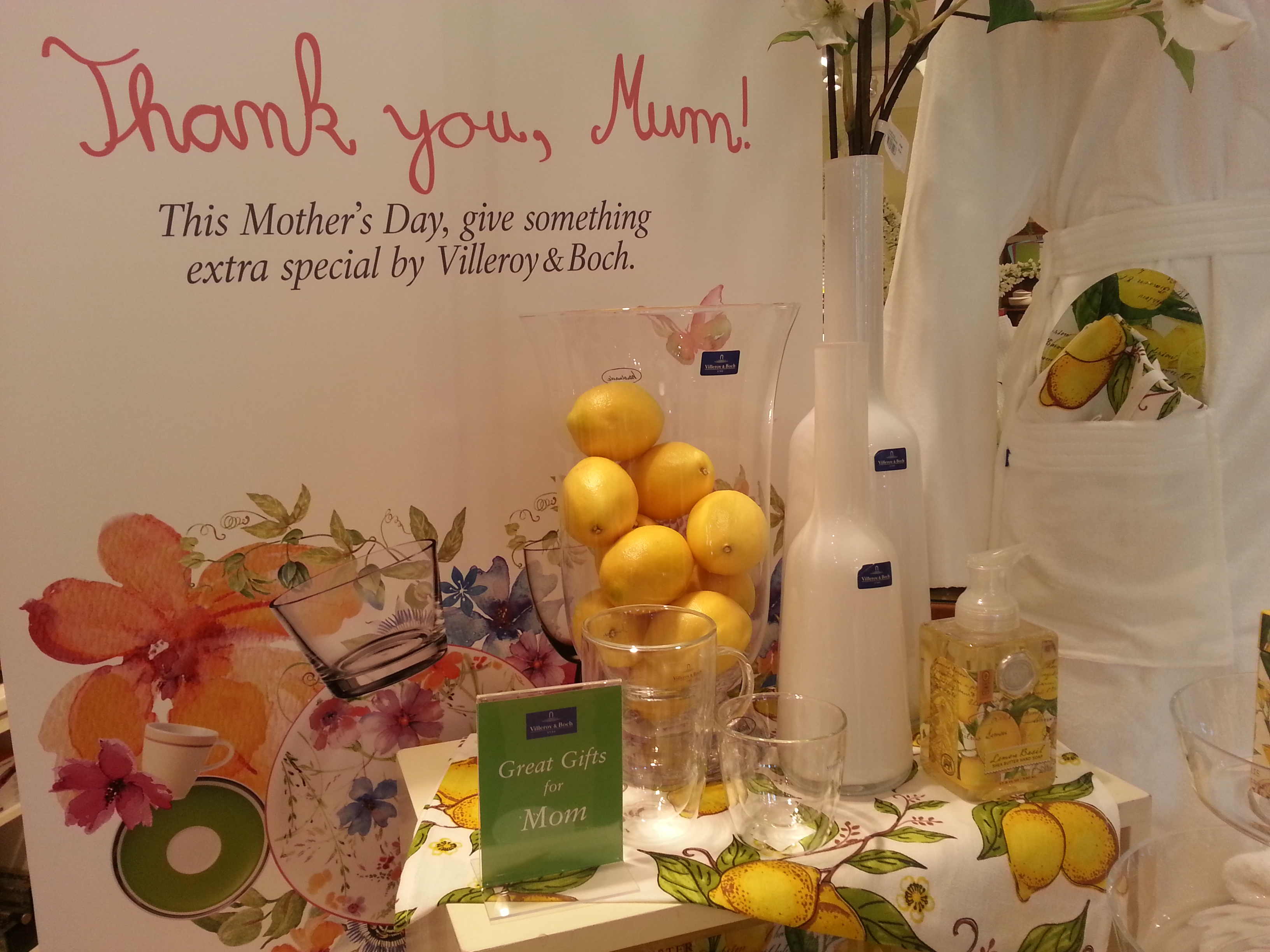 villeroybochmothersdaydisplay - Isabelle Von Boch of Villeroy & Boch shares inspirational tips for Mother's Day