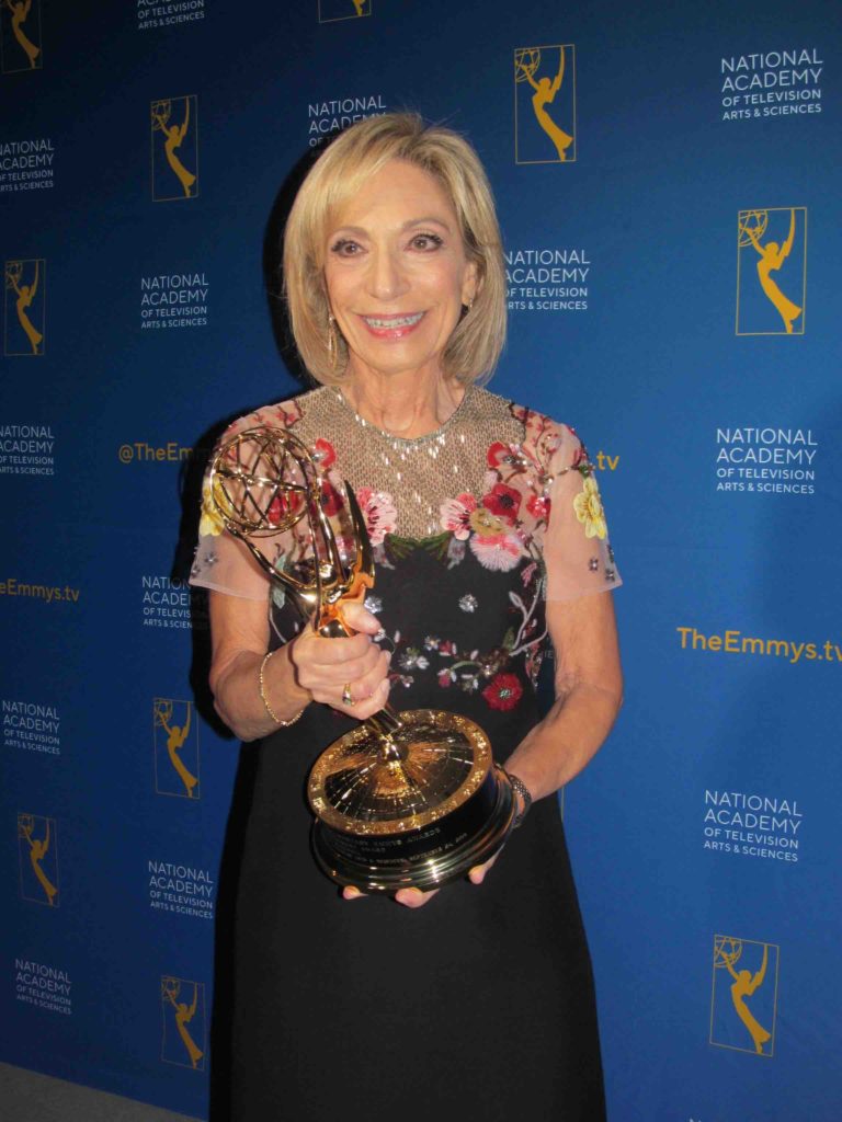 AndrewMichellEmmyWin001 768x1024 - Iconic NBC News Journalist Andrea Mitchell Honored at News & Documentary Emmy® Awards