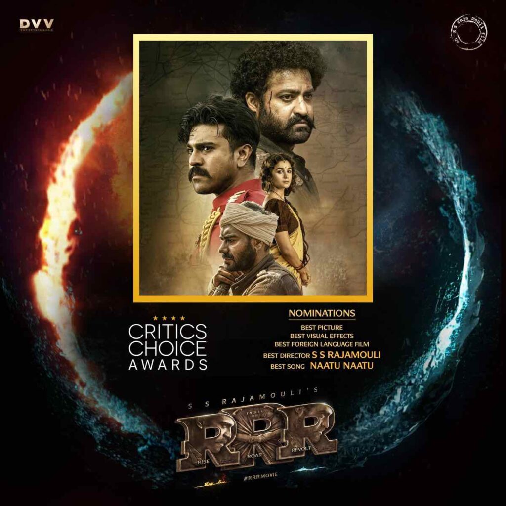 RRRPressImage copy 1024x1024 - Action Packed Indian Film 'RRR' Picks Up Multiple Golden Globe & Critics Choice Nominations